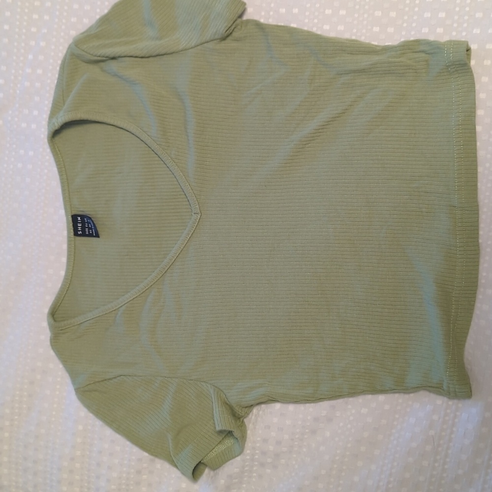 Shein Ribbed cropped shirt